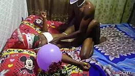 I Presented My Pussy As A Christmas Gift To Surprise My Ex Boyfriend He Fucked Me Real Hard