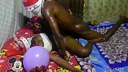 I Presented My Pussy As A Christmas Gift To Surprise My Ex Boyfriend He Fucked Me Real Hard