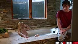 Unbelievable! Stepmom Craves a Hard Creampie in Taboo Bathroom Action!