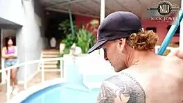 Boss Jessica Osorio Rides Big Cock in Pool