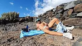 leaked vacation outdoor tape with 18yo brunette teen yoya grey