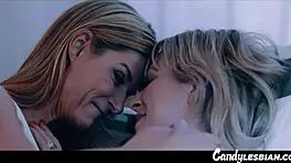 lesbian step sisters masturbate while listening to their step mom fucking