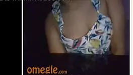 Tetona showing off her tits on webcam