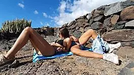 leaked vacation outdoor tape with 18yo brunette teen yoya grey