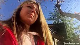 Feeling Wild on Barcelona Trip with Skinny Teen 18+ in Public Outdoor Action