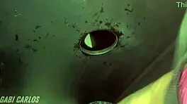 Me and Redhead Friend Suck at Glory Hole Swing Club