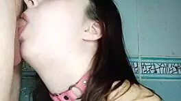 Deep Throat Fuck with Cum Dripping Down Her Throat