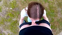 she wants throated outdoors and swallows cum