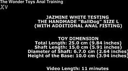 jazmine white tempts with huge anal fisting