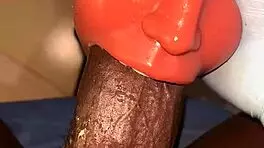 Stocking And Deep Throating My Sextoy Like A Slave