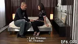 Innocent B intense European hardcore session के बाद transform हो जाती है