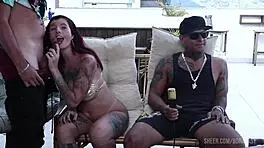 Compilados of casal Kobra on Bora Cast with Bruna Carlos, part 2 on Sheer Red