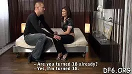 Innocent B intense European hardcore session के बाद transform हो जाती है