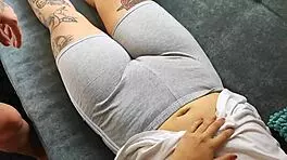 Wow, adoring that tight pussy through leggings!