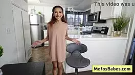 Petite 18+ Asian slut Kalani Luana shows round boobs and sexy tattoos.