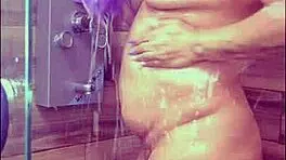 Latina Mature Showers To Cool Down And Orgasms