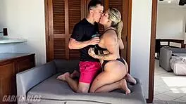 Wife in Lingerie Kisses and Gets Cuckolded by Personal Trainer in Fetish Video from Brazil's Top Company