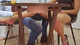 I fuck coworker while husband catches us