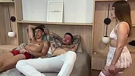 Innocent vixen Lana Coxx endures brutal double penetration by massive rods