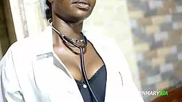 naughty nurse jessica ts bangs horny patient with her big cock