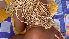 Rough USA Tattoo Babe Rides Cowgirl with Big Ass in POV Creampie