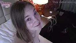 Cum in babysitter’s ass! MR BROGAN FUCKS blonde Claire in quick lingerie creampie.