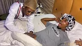 Petite ebony teen 18+ enjoys ride on big cock in homemade setting