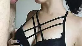 she whispers, 'i'm giving a deep blowjob to wellington prado's big cock and he cums on my tits'