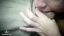 Oh wow, she's licking daddy's balls!