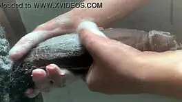 Horny college white girl worships massive BBC in steamy bath session. Wow!