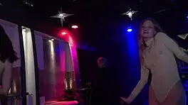 Cute Teen Taya Tutsi Strips Naked to Dance at Public Disco