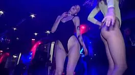 Cute Teen Taya Tutsi Strips Naked to Dance at Public Disco