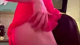 does trans girlfriend fuck sexy neighbor's mouth with anal masturbation?