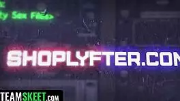 tiny 18+ shoplifter caught stripping at work