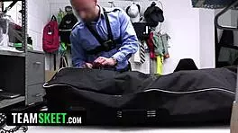 tiny 18+ shoplifter caught stripping at work