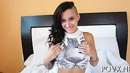 Teen 18+ hardcore pov scene with intense action