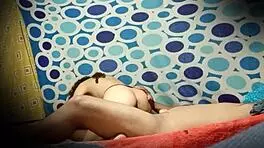 I spied on the mexican teen professor's perfect body in outdoor voyeur cum