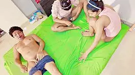 Hot FFM Threesome Turns Wild with Tight Teen 18+ in Homemade Fisting and Facial Action