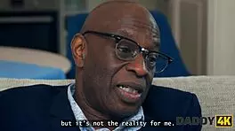 slutty wednesday cheats on her boyfriend, taking a big black cock from an older guy.