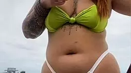 Cheese Vendor Stares at My Exposed Pussy on African Beach