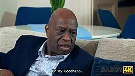 slutty wednesday cheats on her boyfriend, taking a big black cock from an older guy.