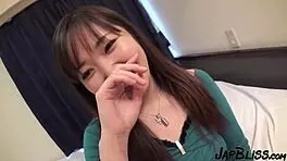 Osaka model dives into her first steamy Japanese porn shoot