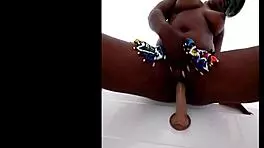 man, i’m obsessed with this zulu babe’s tits while she toys her pussy