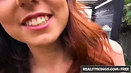 Cassidy blanc sucks tyler steel's cock on street