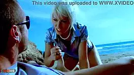 french whore milky cooper gets fucked in the ass at the beach