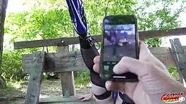 Redhead Football Fan Mia May Picked Up for Public Anal Fuck by German Scout at Viewing