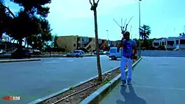 french whore milky cooper gets fucked in the ass at the beach