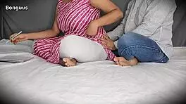 Step Daughter Drilled by Step Father in First Taboo Encounter