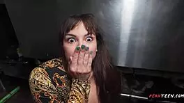 I sneakily bang the waitress hard in the restaurant until we’re caught