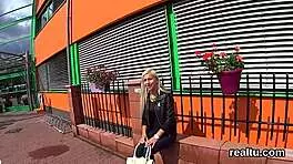 Stunning Czech girl lured from shopping centre for intense pov pounding